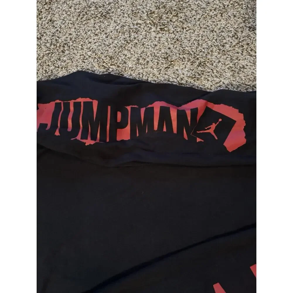Vintage Y2K Jordan Brand Long Sleeve Shirt Black Red Jumpman Men’s Medium